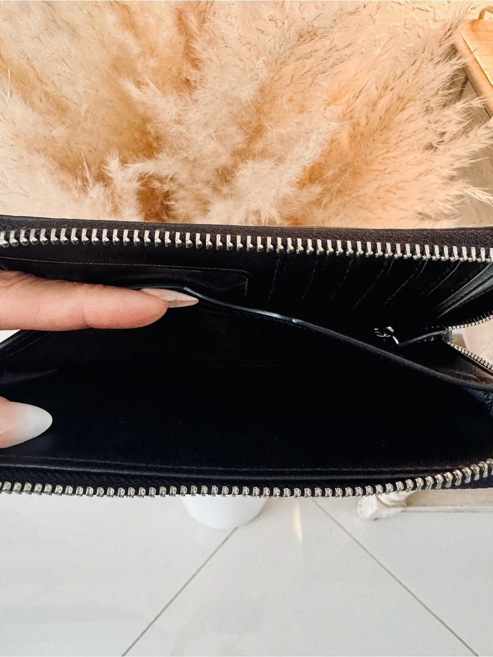 Michael Kors Wallet — Pebbled Leather Continental with Silver MK Emblem